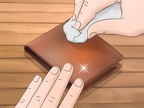 clean leather wallet